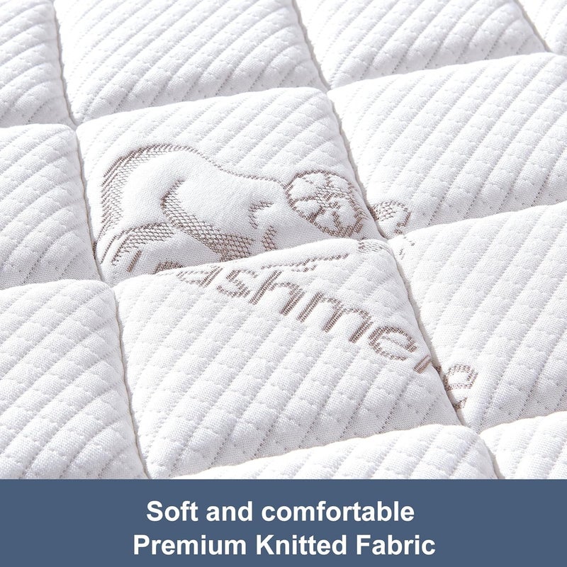 OSSERTSbearY Pack and Play Mattress - 38" x 26"- Premium Knitted Fabric Safety Reinforced Play Yard Mattress - Fits for Graco & Baby Trend & Pamo Babe Playard, Firm Support and Comfort Foam，White - Image 3